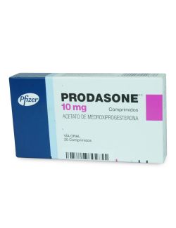 PRODASONE MEDROXIPROGESTERONA ACETATO 10MG  20 COMPRIMIDOS LAB.PFIZER