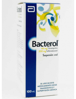 BACTEROL 40 MG TRIMETOPRIMA / 200 MG SULFAMETOXAZOL 100 ML LAB. ABBOTT.