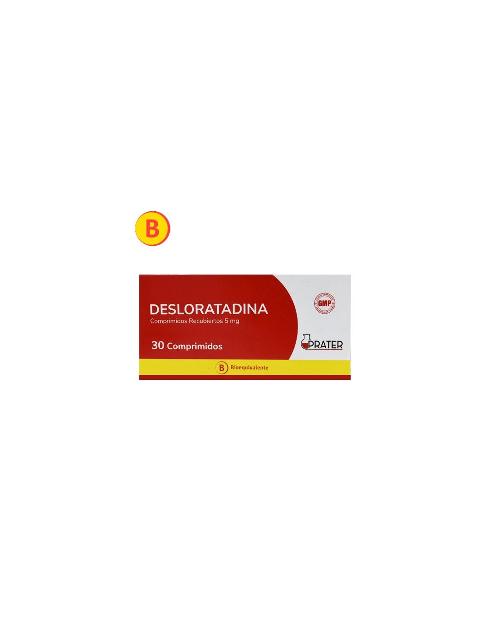 DESLORATADINA 5MG 30 COMPRIMIDOS RECUBIERTOS BIOEQUIVALENTE LAB.PRATER