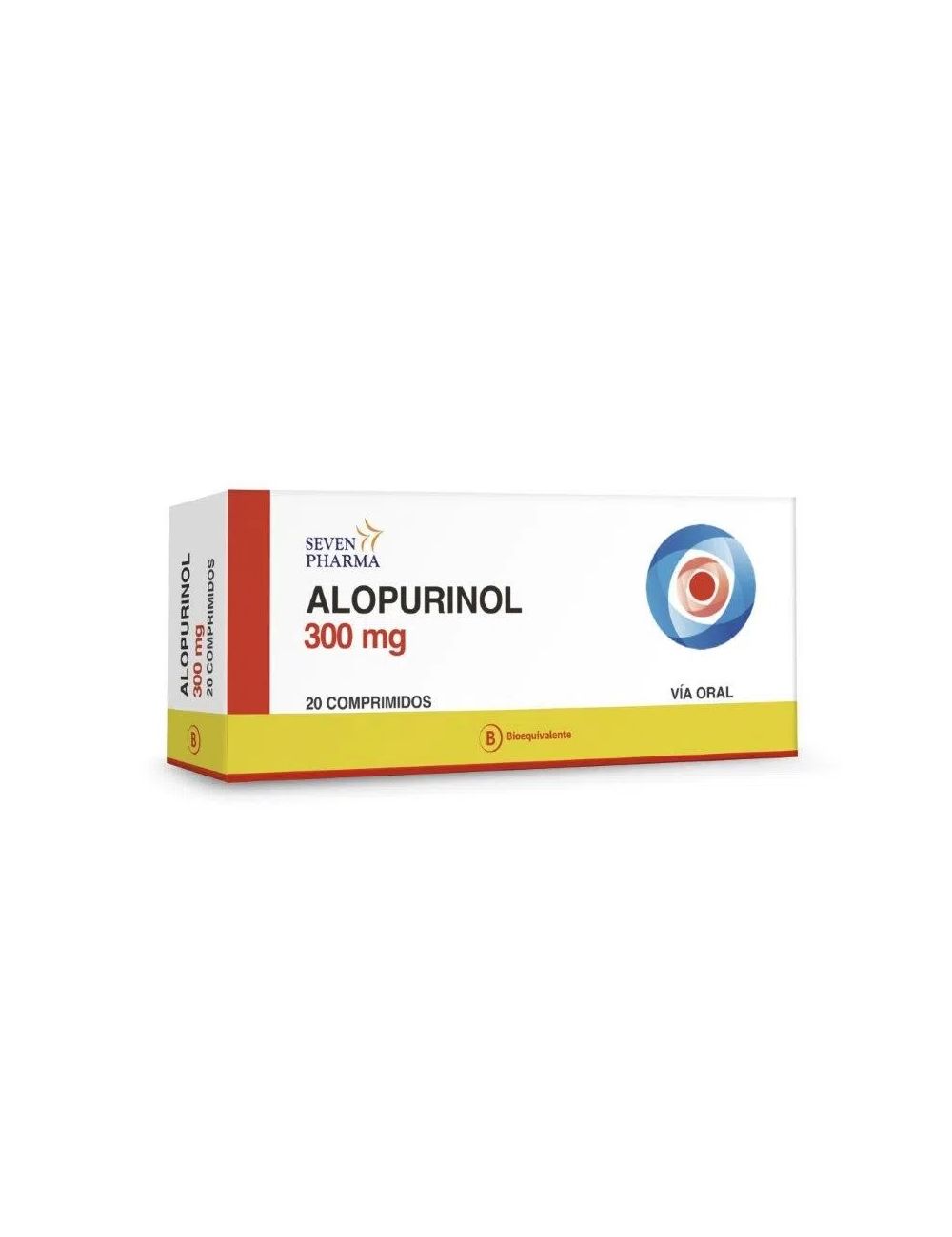 ALOPURINOL 300 MG 20 COMPRIMIDOS BIOEQUIVALENTE LAB.SEVEN CENABAST