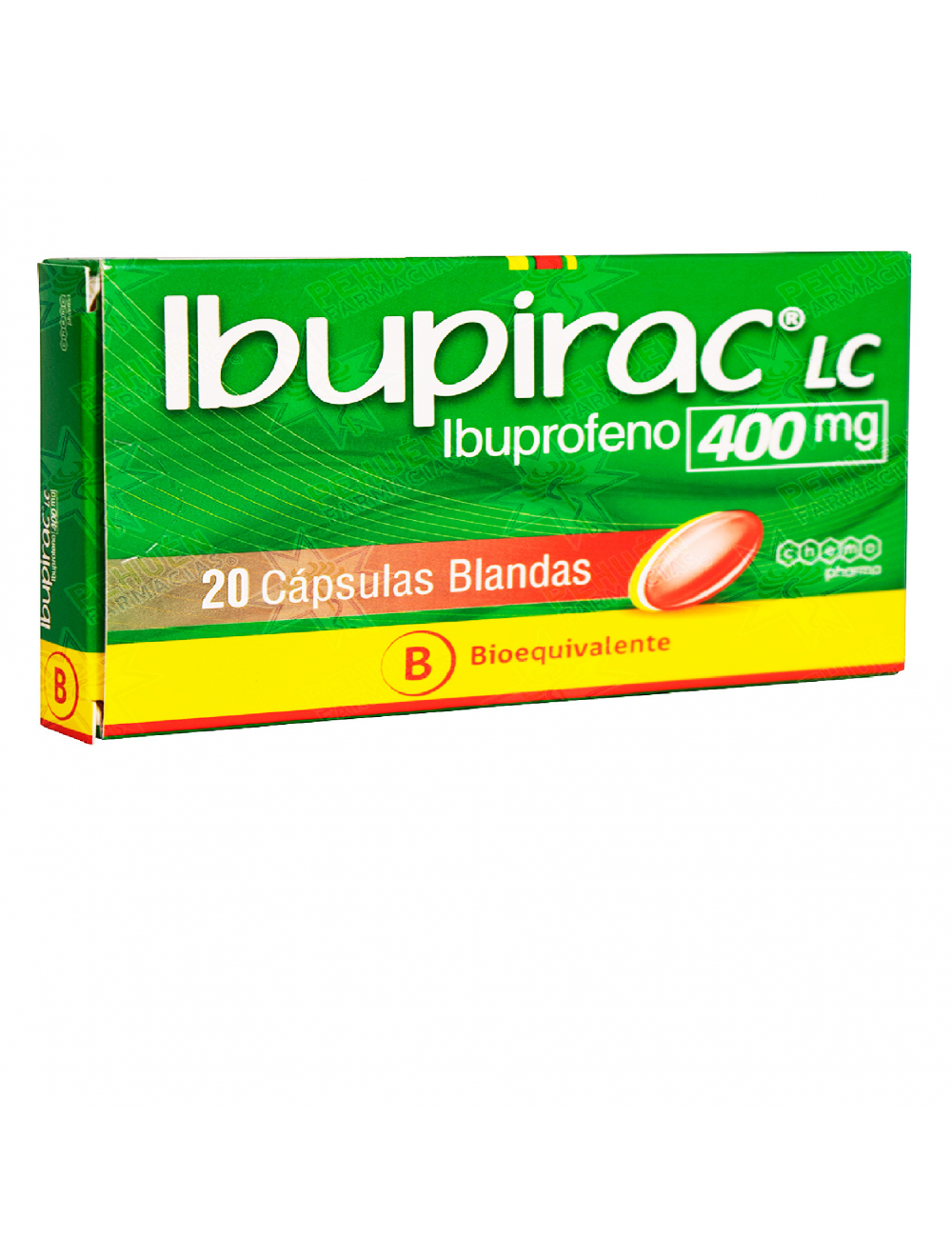 IBUPIRAC LC IBUPROFENO 400MG 20 CAPSULAS BLANDAS BIOEQUIVALENTE CHEMO ...