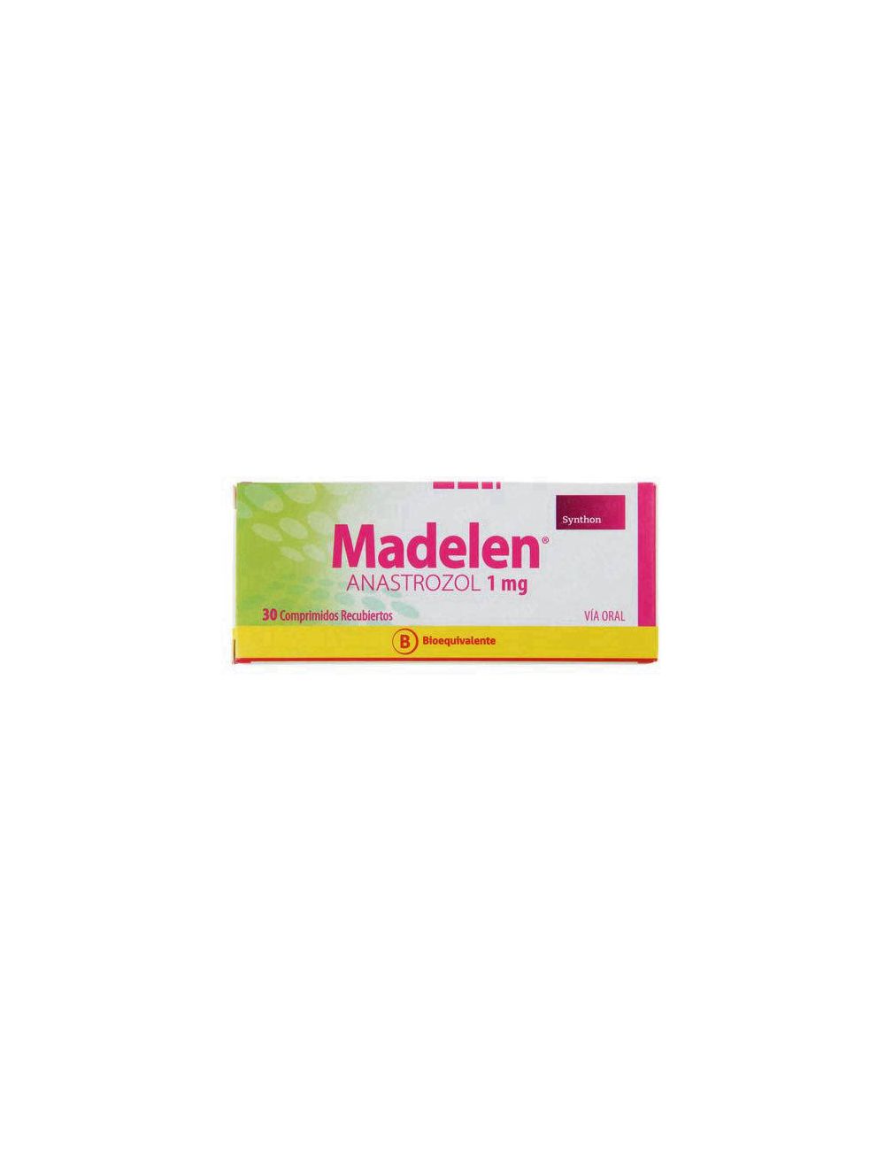 MADELEN ANASTROZOL 1 MG 30 COMPRIMIDOS BIOEQUIVALENTE SYNTHON