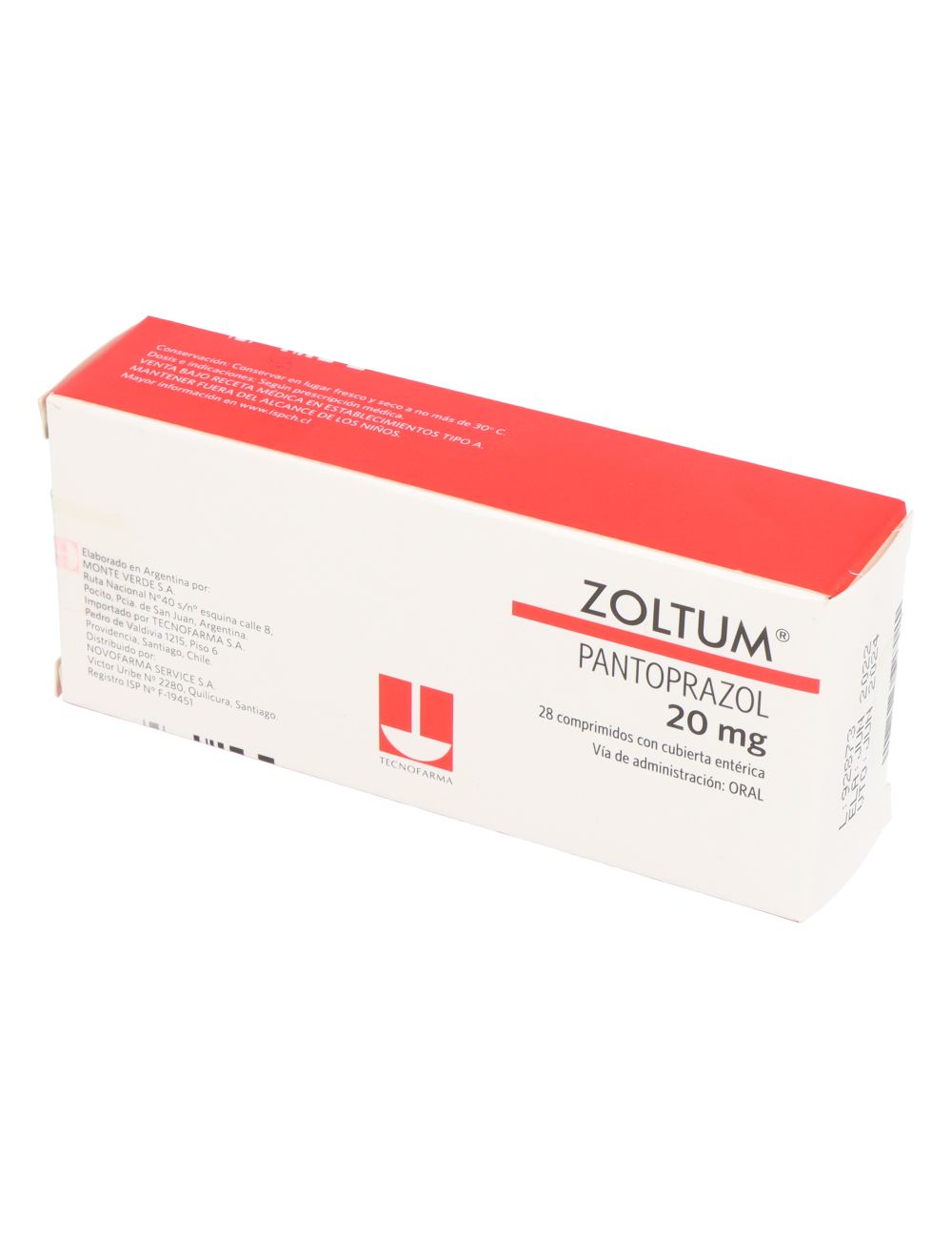 ZOLTUM PANTOPRAZOL 20 MG 28 COMPRIMIDOS CUBIERTA ENTERICA LAB.TECNOFARMA