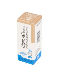 CIPROVAL CIPROFLOXACINO 0.3 % SOLUCION OFTALMICA  5ML LAB.SAVAL CENABAST