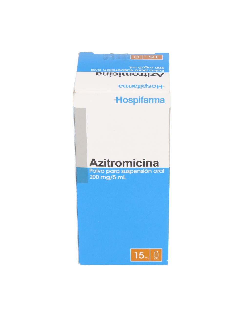 AZITROMICINA 200 MG / 5 ML POR 15 ML POLVO PARA SUSPENSION HOSPIFARMA