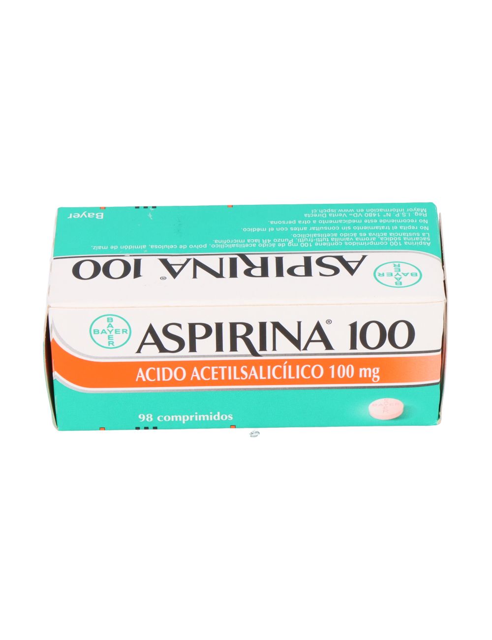 ASPIRINA ACIDO ACETILSALICILICO 100 MG 98 COMPRIMIDOS LAB. BAYER