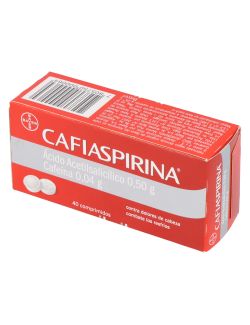 CAFIASPIRINA ACIDO ACETILSALICILICO 0.5 G/ CAFEINA 0.04 G X 40 COMPRIMIDOS