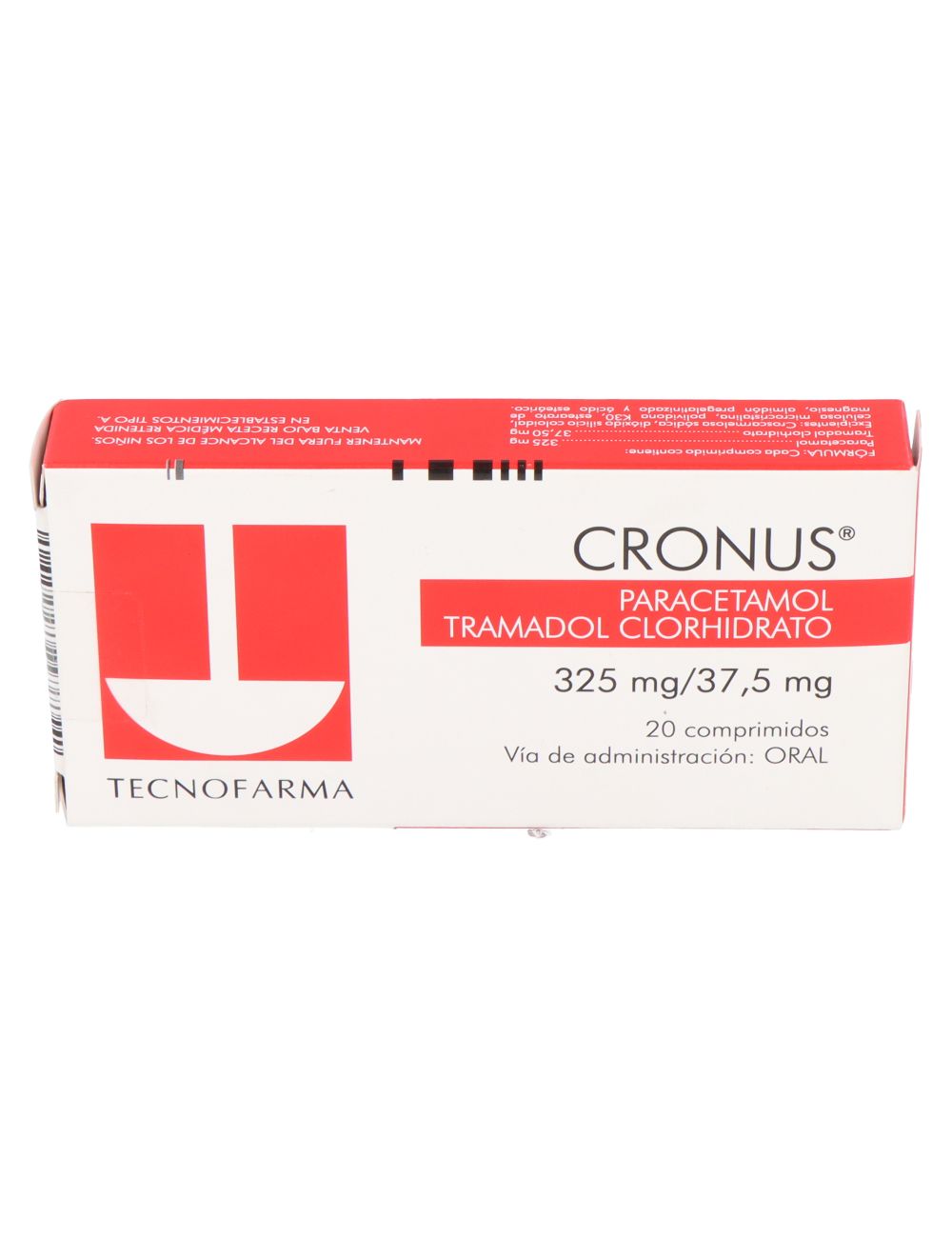 CRONUS PARACETAMOL TRAMADOL CLORHIDRATO 325MG/37,5MG 20 COMPRIMIDOS LAB.TECNOFARMA