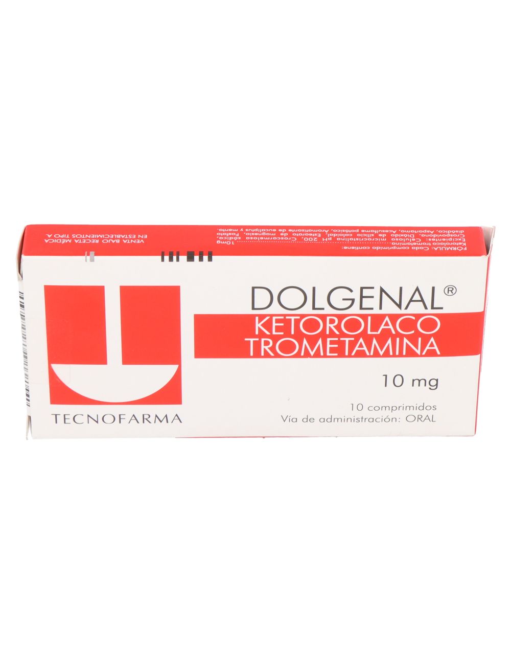 DOLGENAL KETOROLACO TROMETAMINA 10MG.10 COMPRIMIDOS LAB. TECNOFARMA