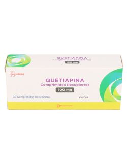 QUETIAPINA 100MG.30 COMPRIMIDOS BIOEQUIVALENTE LABOTARORIO HETERO