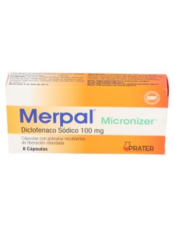 MERPAL MICRONIZER 100MG 8 CAPSULAS LIBERACION RETARDADA LAB. PRATER