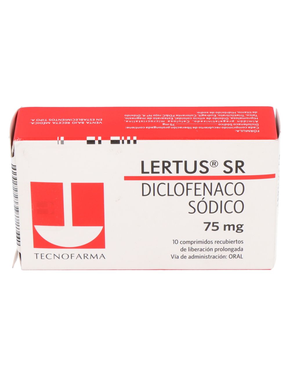 LERTUS SR DICLOFENACO SODICO 75MG.10 COMPRIMIDOS RECUBIERTOS DE LIBERACION PROLONGADA LAB. TECNOFARMA