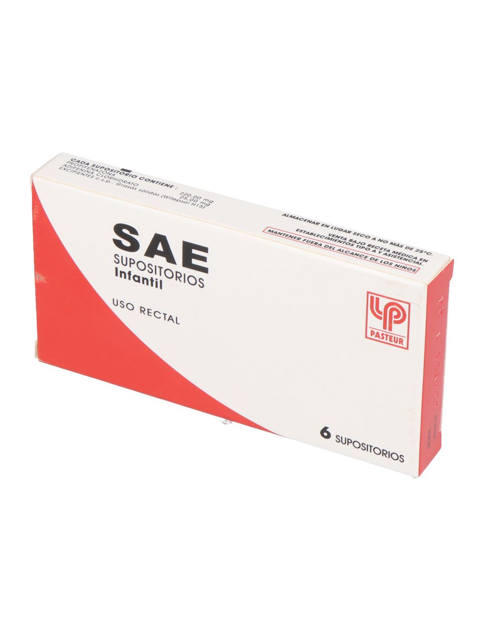 SAE SUPOSITORIOOS INFALTIN 6 USO RECTAL LAB.PATEUR