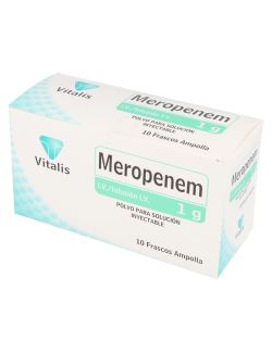 MEROPENEM I.V./IMFUSION I.V. 1000 MG POLVO INYECTABLE 10 AMPOLLAS VITALIS