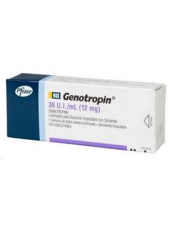 GENOTROPIN SOMATROPINA 12 MG 1 CARTUCHO LIOFILIZADO PARA SOLUCIÓN INYECTABLE LABORATORIO PFIZER