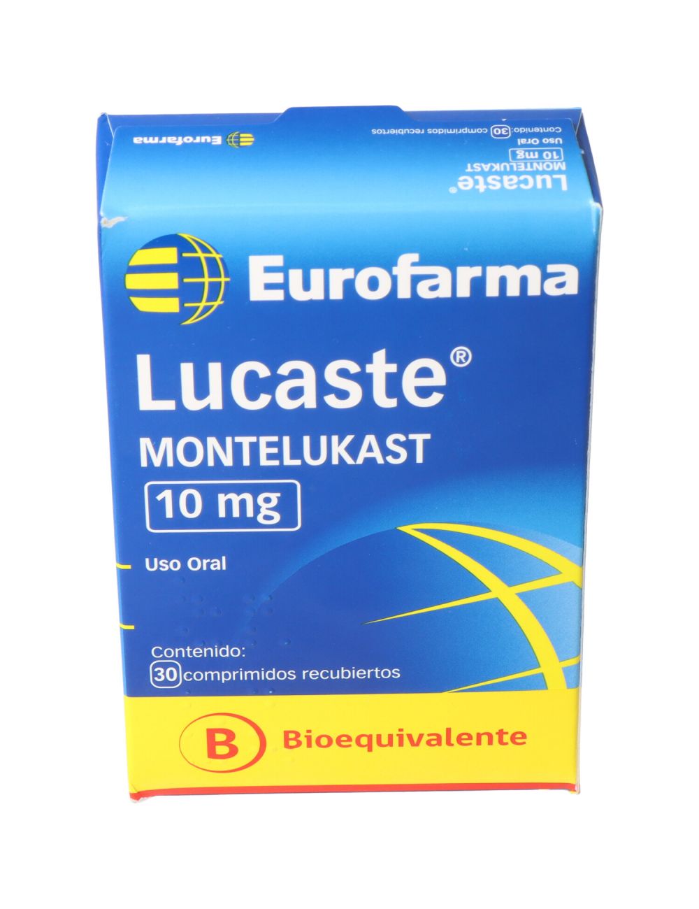 LUCASTE MONTELUKAST 10 MG 30 COMPRIMIDOS BIOEQUIVALENTE EUROFARMA