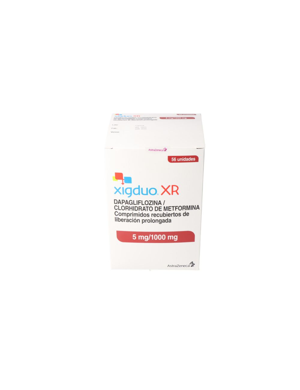 XIGDUO XR 5 / 1000 MG DAPAGLIFOZINA 5MG/METFORMINA 1000MG. 56 COMPRIMIDOS LAB. ASTRAZENECA