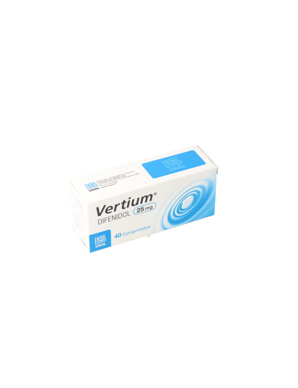 VERTIUM DIFENIDOL 25 MG POR 40 COMPRIMIDOS SAVAL CENABAST