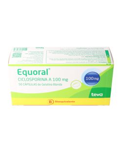 EQUORAL CICLOSPORINA 100MG CAJA 50 CAPSULAS BIOEQUIVALENTE TEVA CENABAST