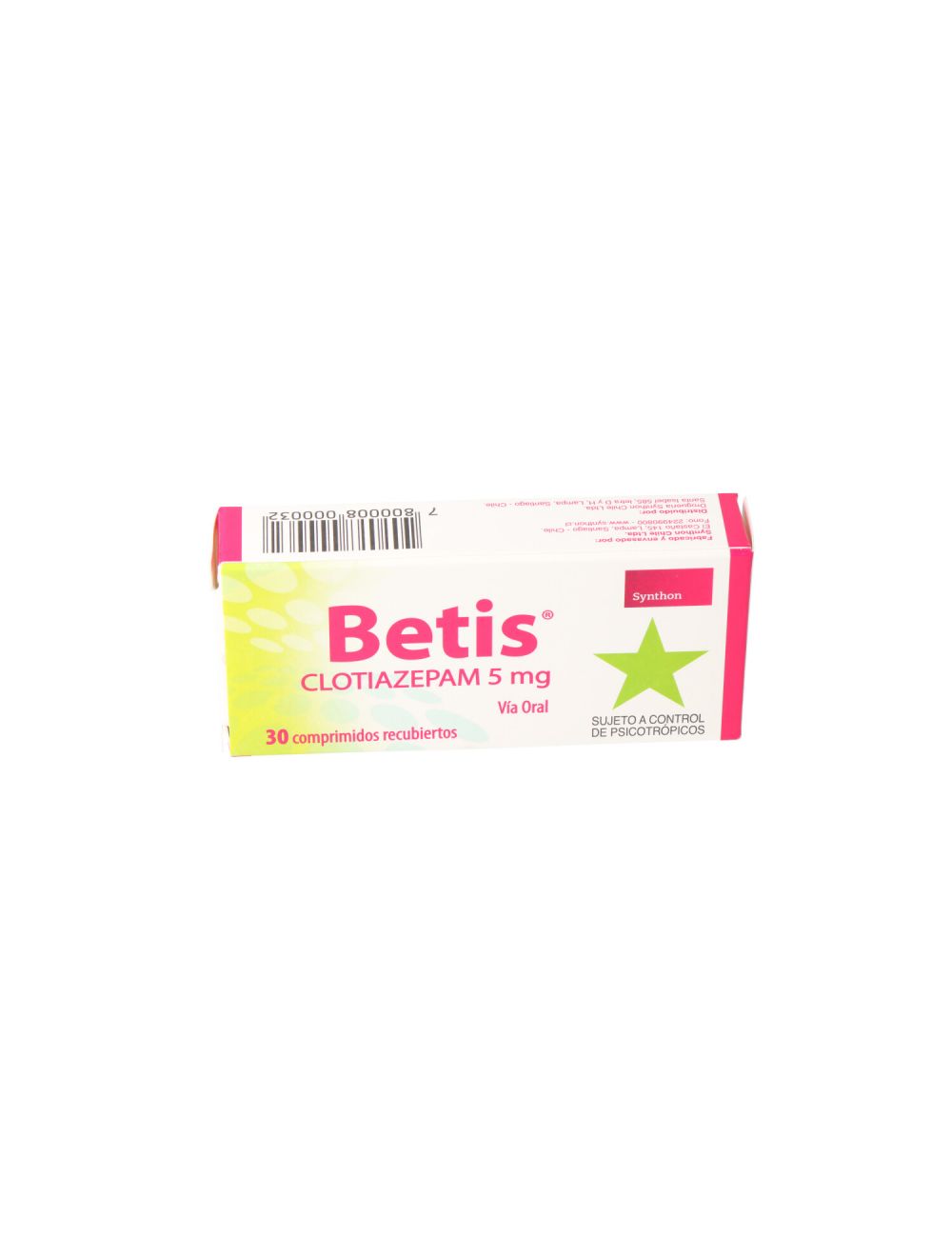 BETIS CLOTIAZEPAM 5MG 30 COMPRIMIDOS SYNTHON CENABAST