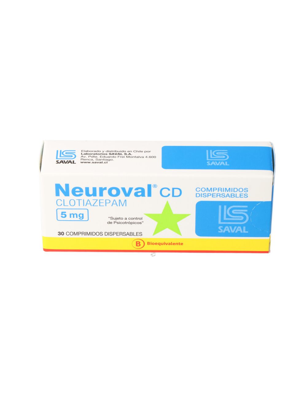 NEUROVAL CLOTIAZEPAM CD 5 MG POR 30 COMPRIMIDOS SAVAL