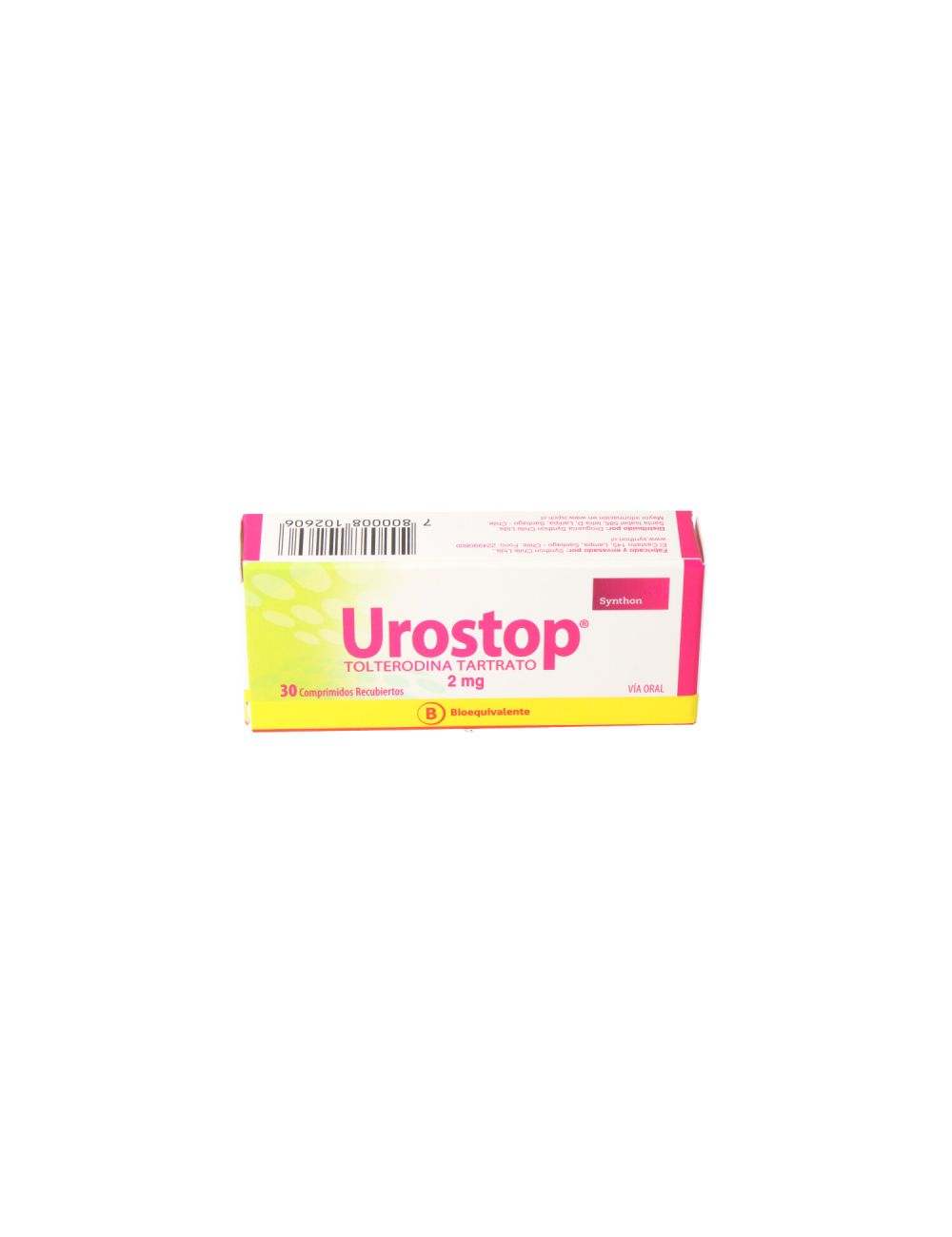 UROSTOP TOLTERODINA 2 MG 30 COMPRIMIDOS BIOEQUIVALENTE CENABAST