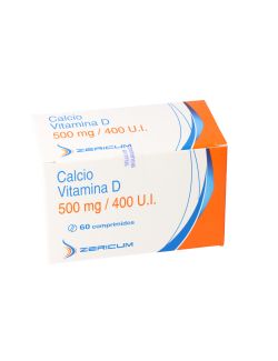 CALCIO VITAMINA D 500 MG / 400 U.I 60 COMPRIMIDOS CENABAST