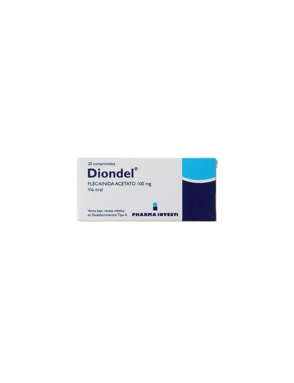 DIONDEL FLECAINIDA ACETATO 100MG 20 COMPRIMIDOS PHARMA INVESTI