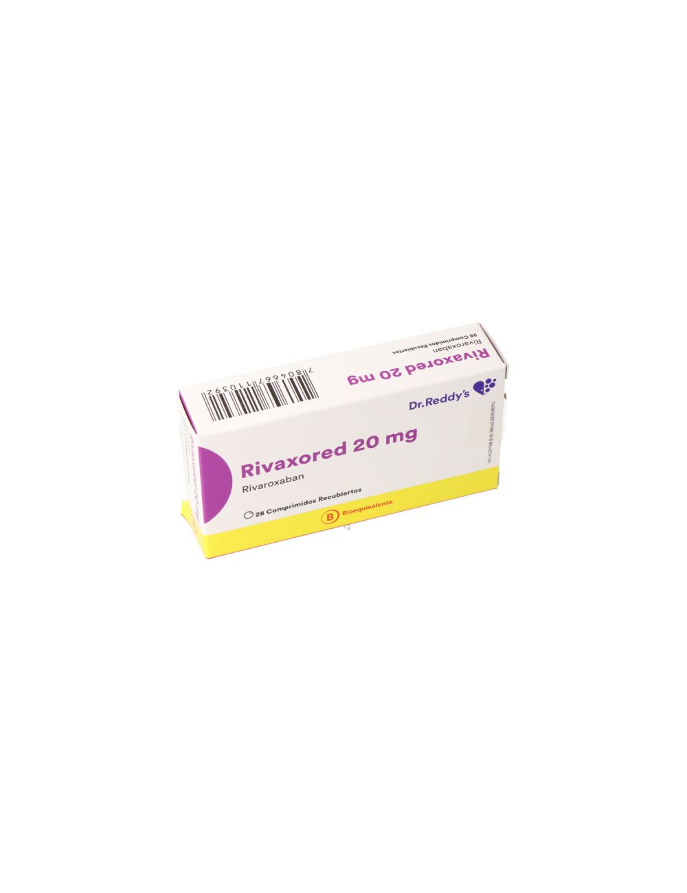 RIVAXORED RIVAROXABAN 20 MG 28 COMPRIMIDOS BIOEQUIVALENTE CENABAST