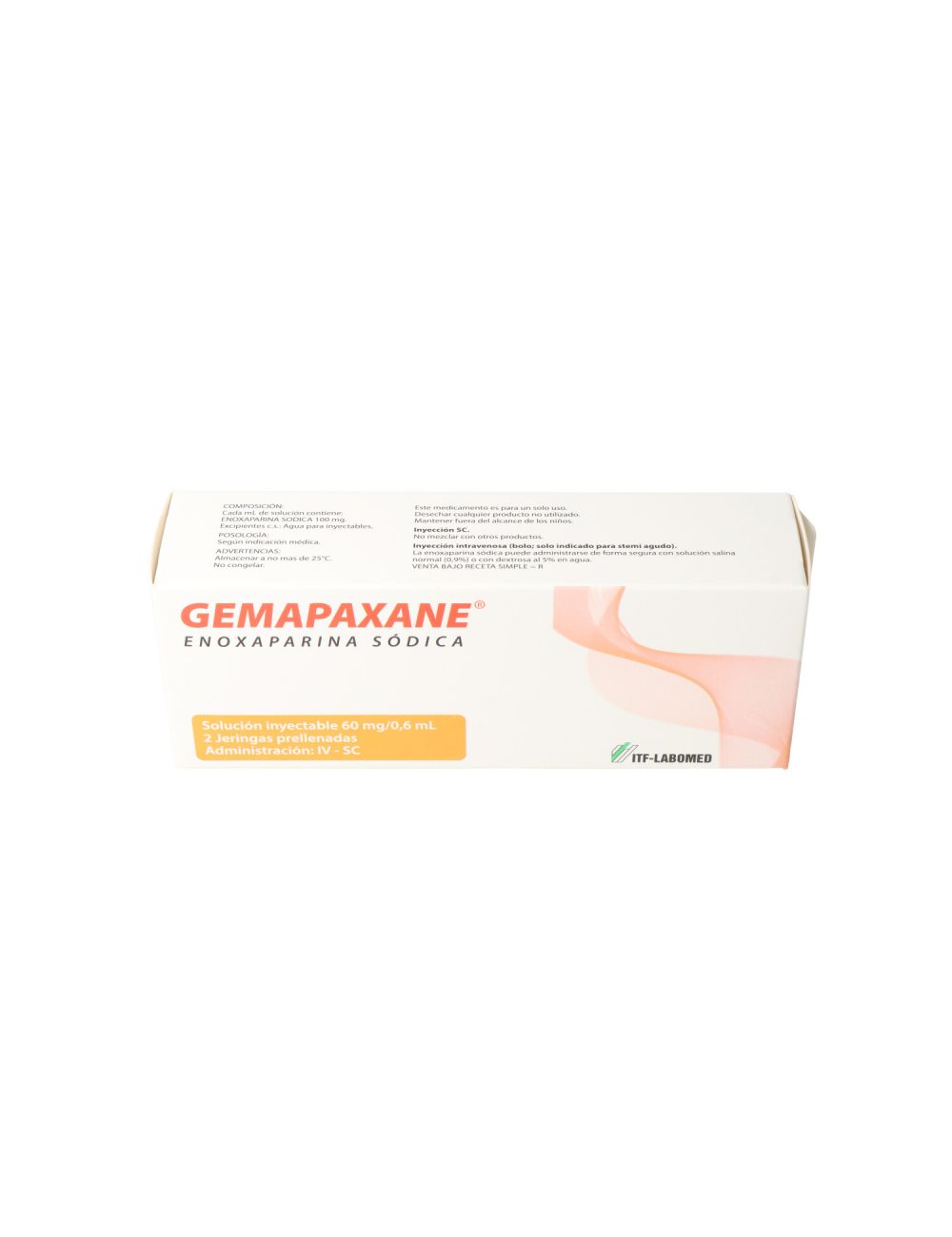 GEMAPAXANE ENOXAPARINA 60MG /0.6 ML 2 JERINGAS CENABAST