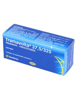 TRAMAVOLTA TRAMADOL - PARACETAMOL  37,5/325 30 COMPRIMIDOS RECUBIERTOS LAB. EUROFARMA