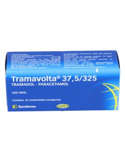 TRAMAVOLTA TRAMADOL - PARACETAMOL  37,5/325 30 COMPRIMIDOS RECUBIERTOS LAB. EUROFARMA